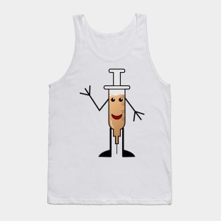 Syringe smile doodle vector Tank Top